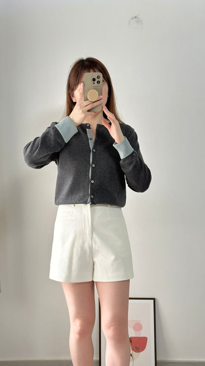 拼色薄針織Cardigan