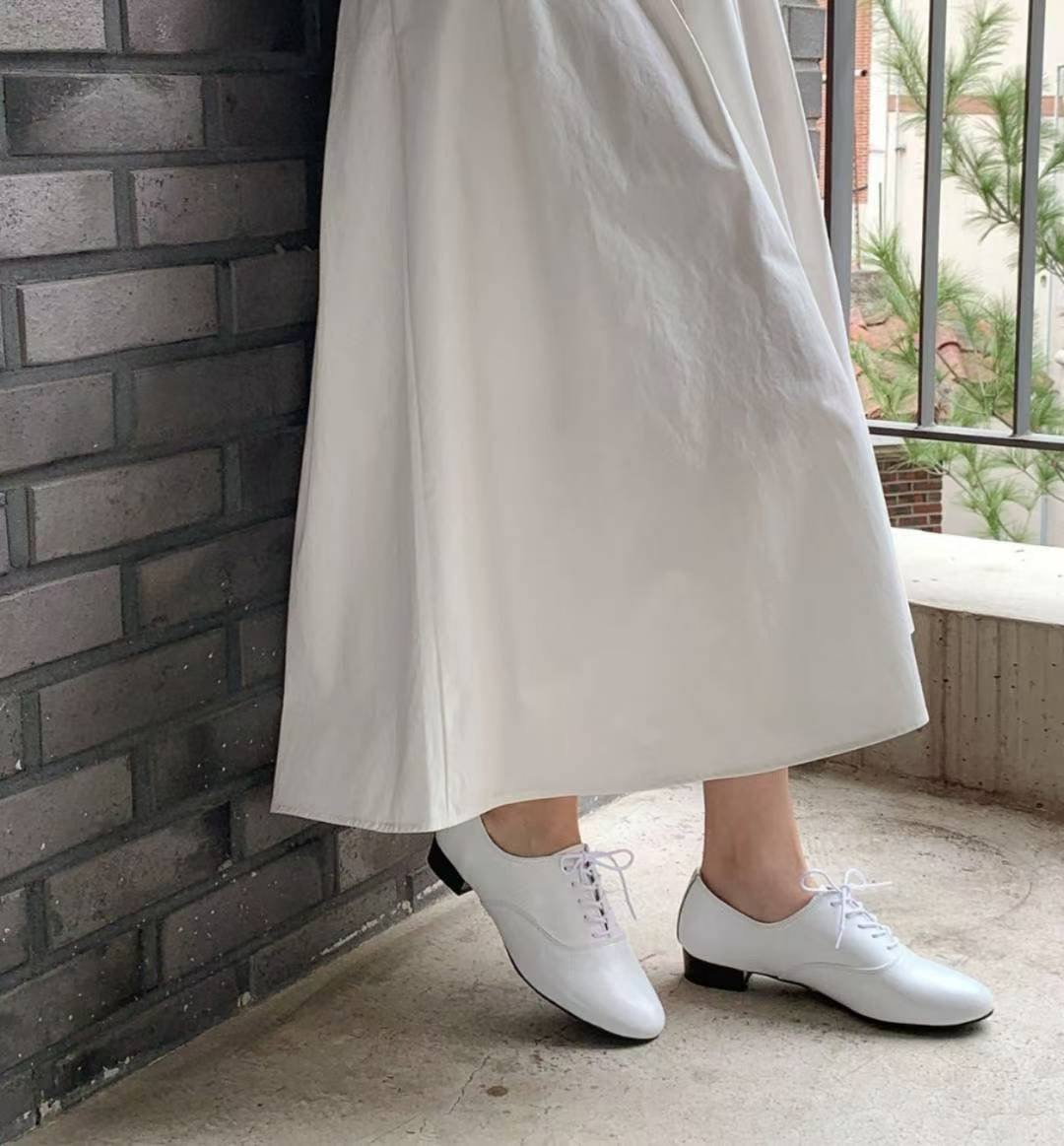真皮綁帶皮鞋