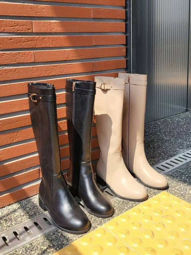 <Premium> 真皮金扣長Boot