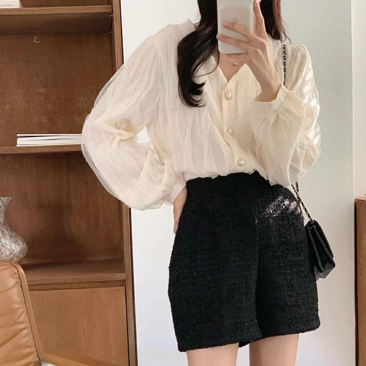 V領波浪Lace恤衫