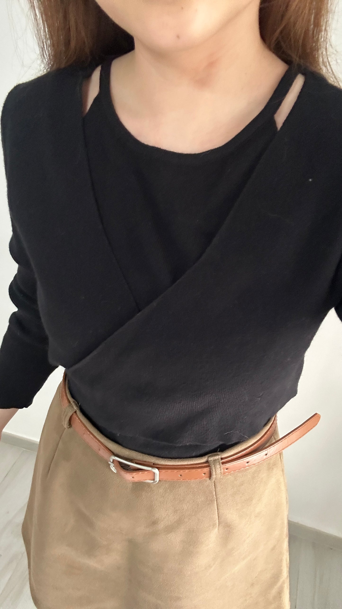 【只售現貨】交疊綁帶上衣