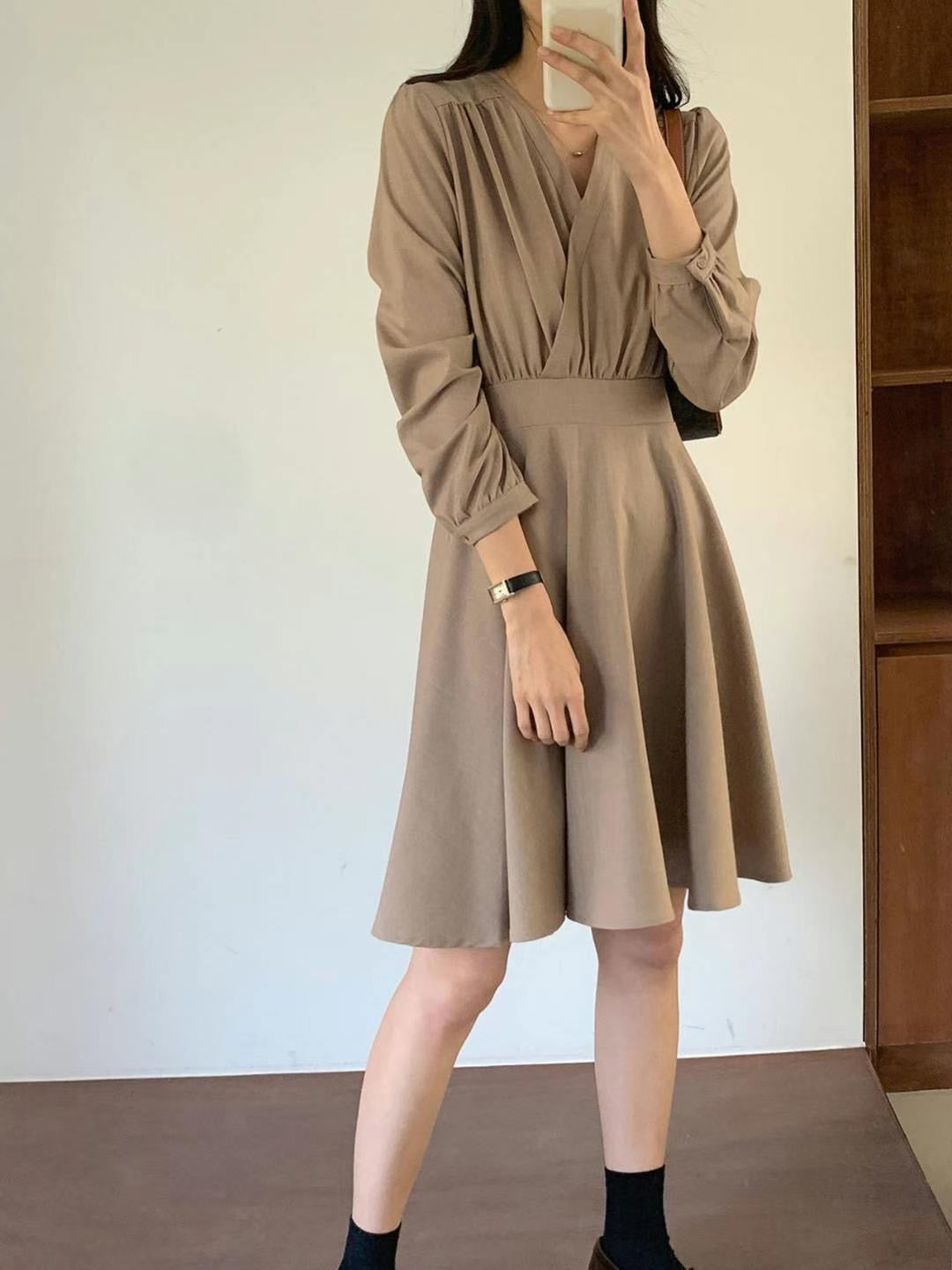 輕熟風連身傘裙