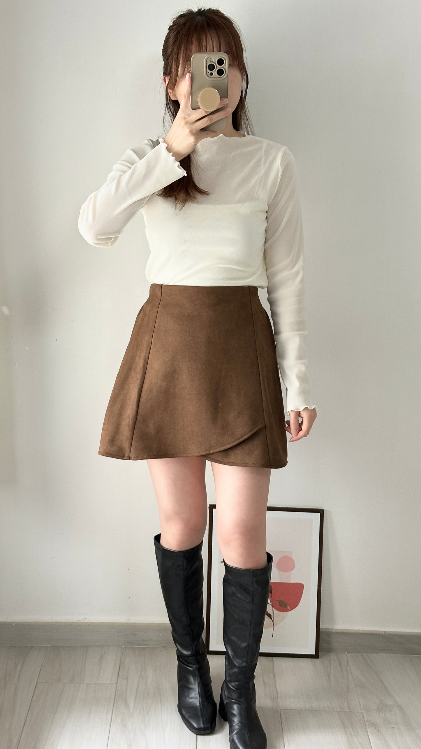 Suede Tulip Skirt