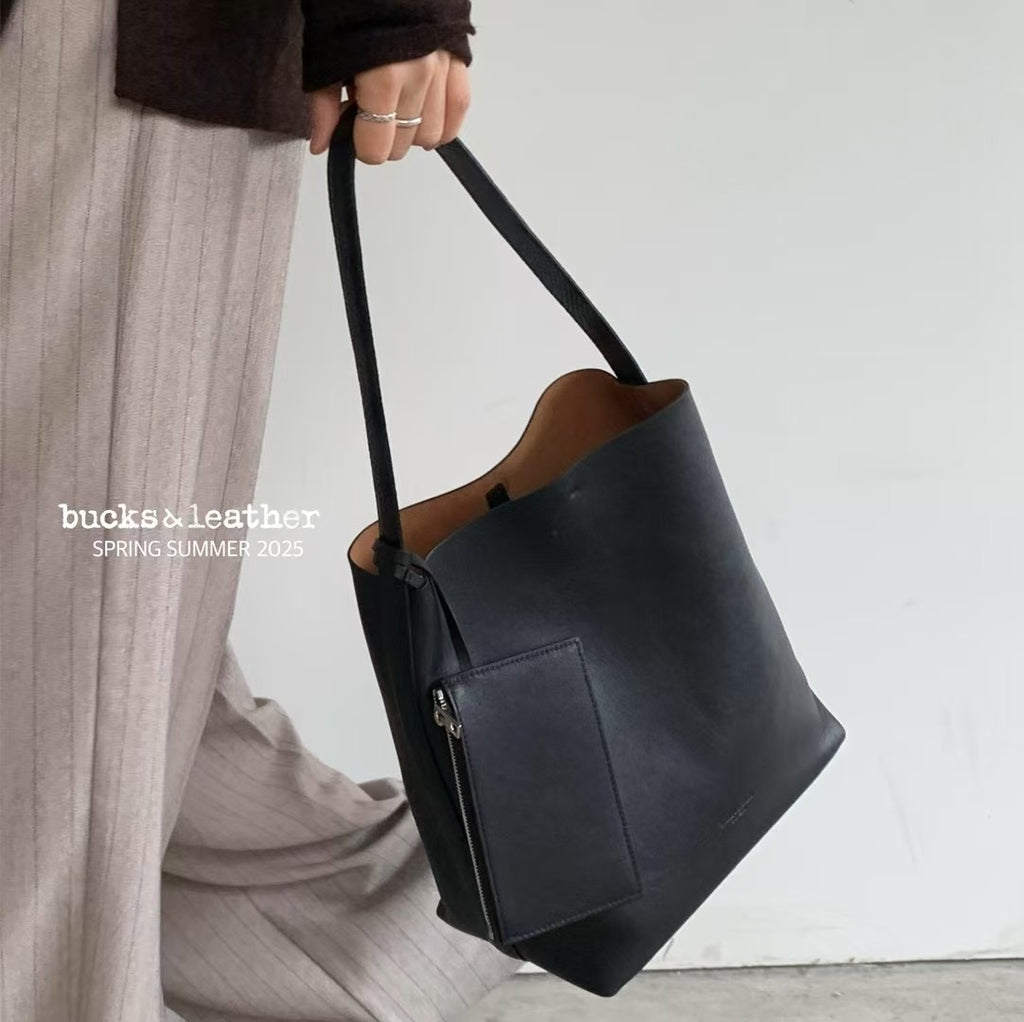 Bucks&Leather 簡約水桶袋