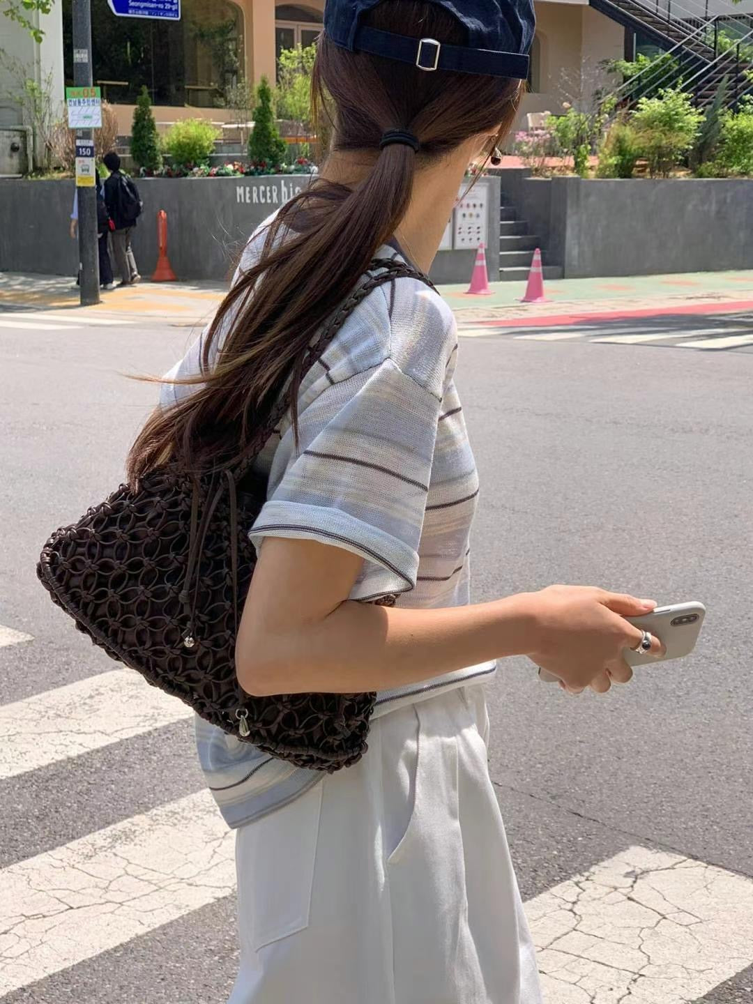 韓系街頭風間條線衫