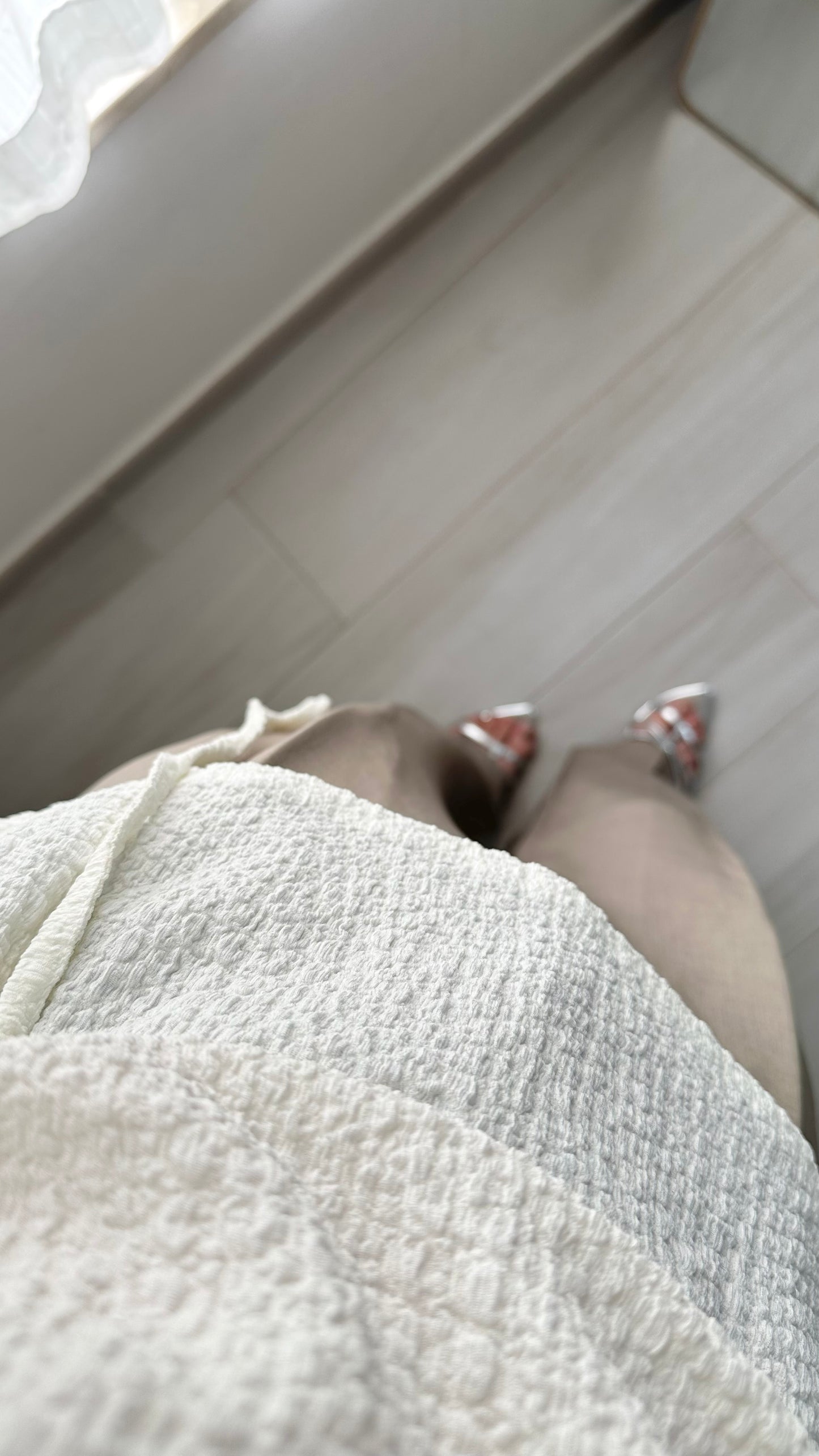 紋理半高領上衣