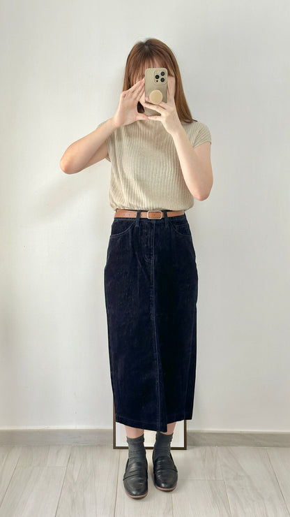 Velet Denim Skirt