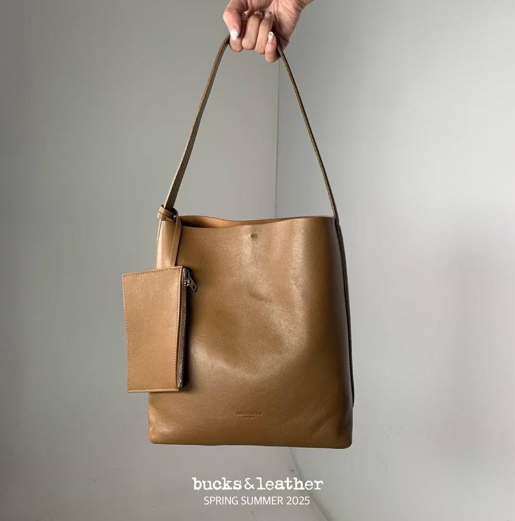 Bucks&Leather 簡約水桶袋