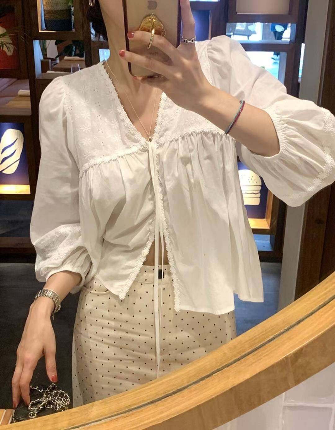 通花花邊Blouse