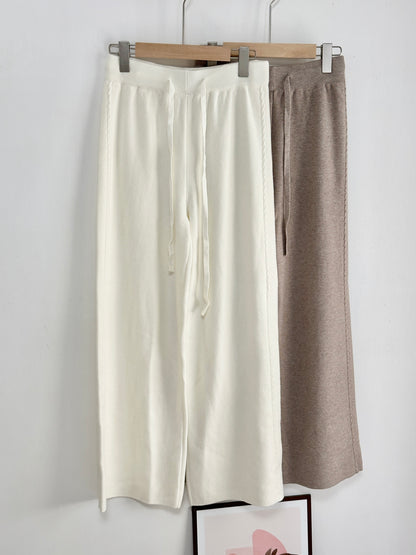 <睡褲級舒適>麻花針織褲