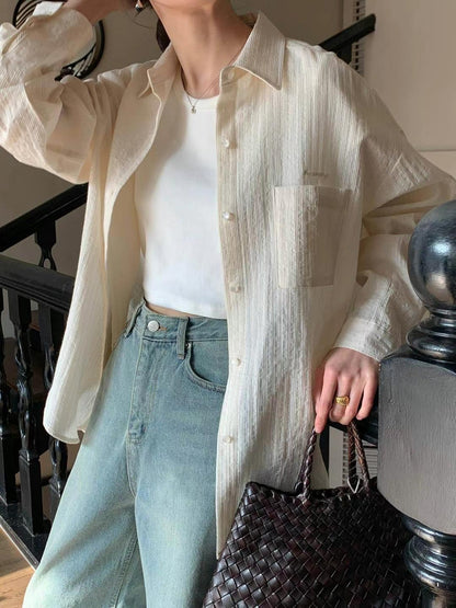 凹凸條紋恤衫