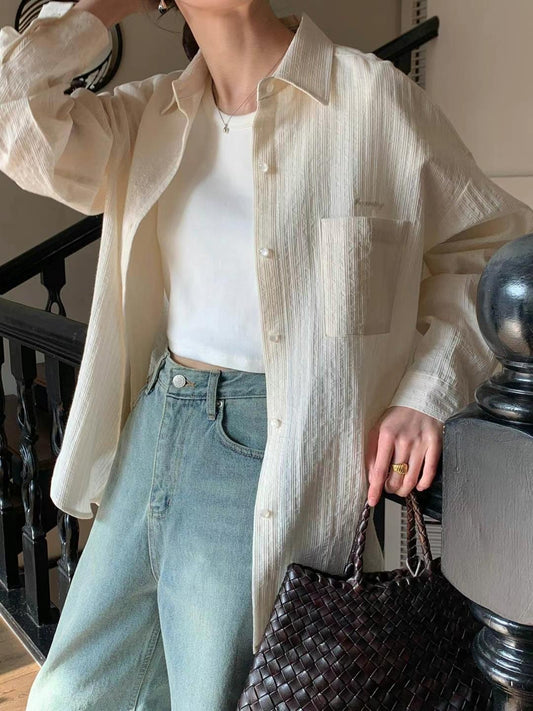 凹凸條紋恤衫