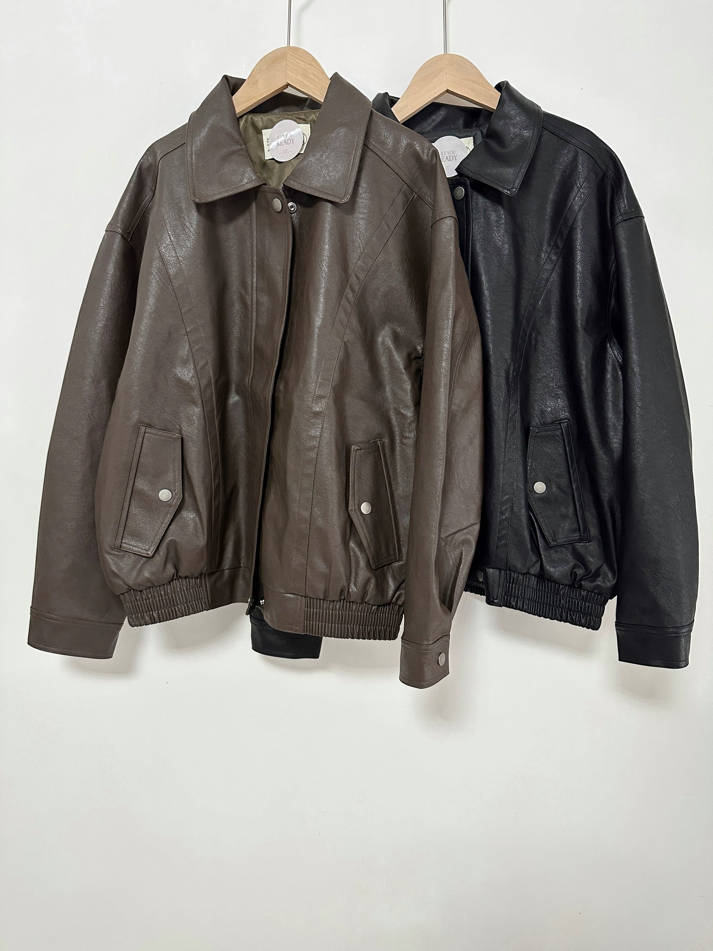 <推介!> Oversized仿皮外套