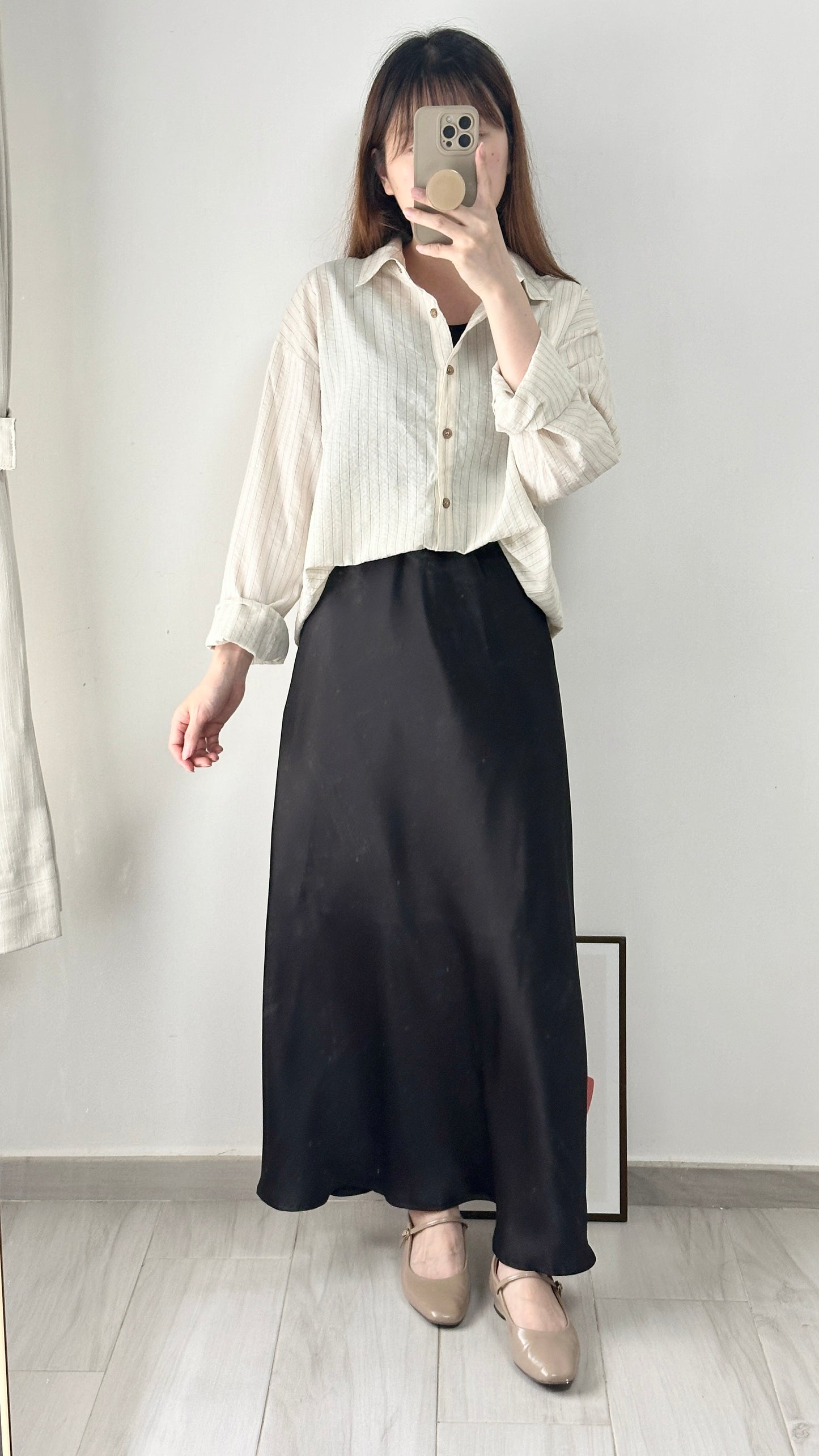 細節滿滿緞面裙