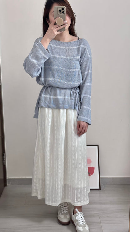 慵懶間條針織衫