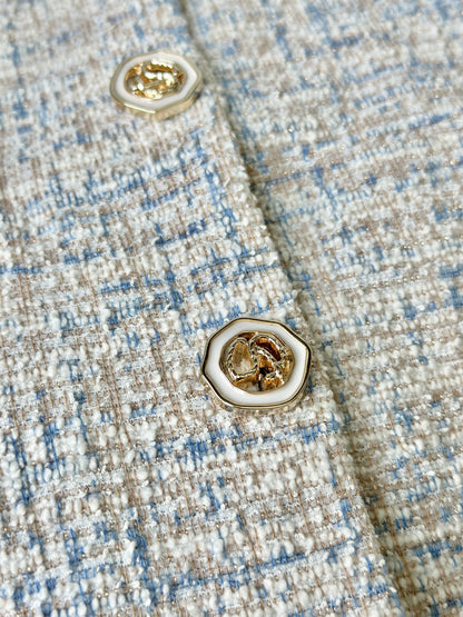 混色金線Tweed Top