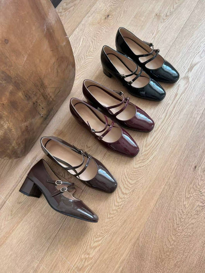 復古雙線Mary Jane