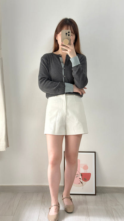 拼色薄針織Cardigan