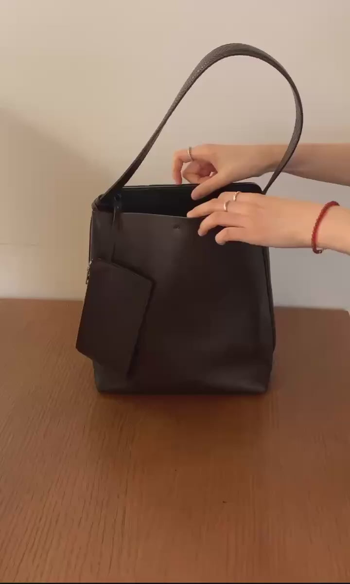 Bucks&Leather 簡約水桶袋